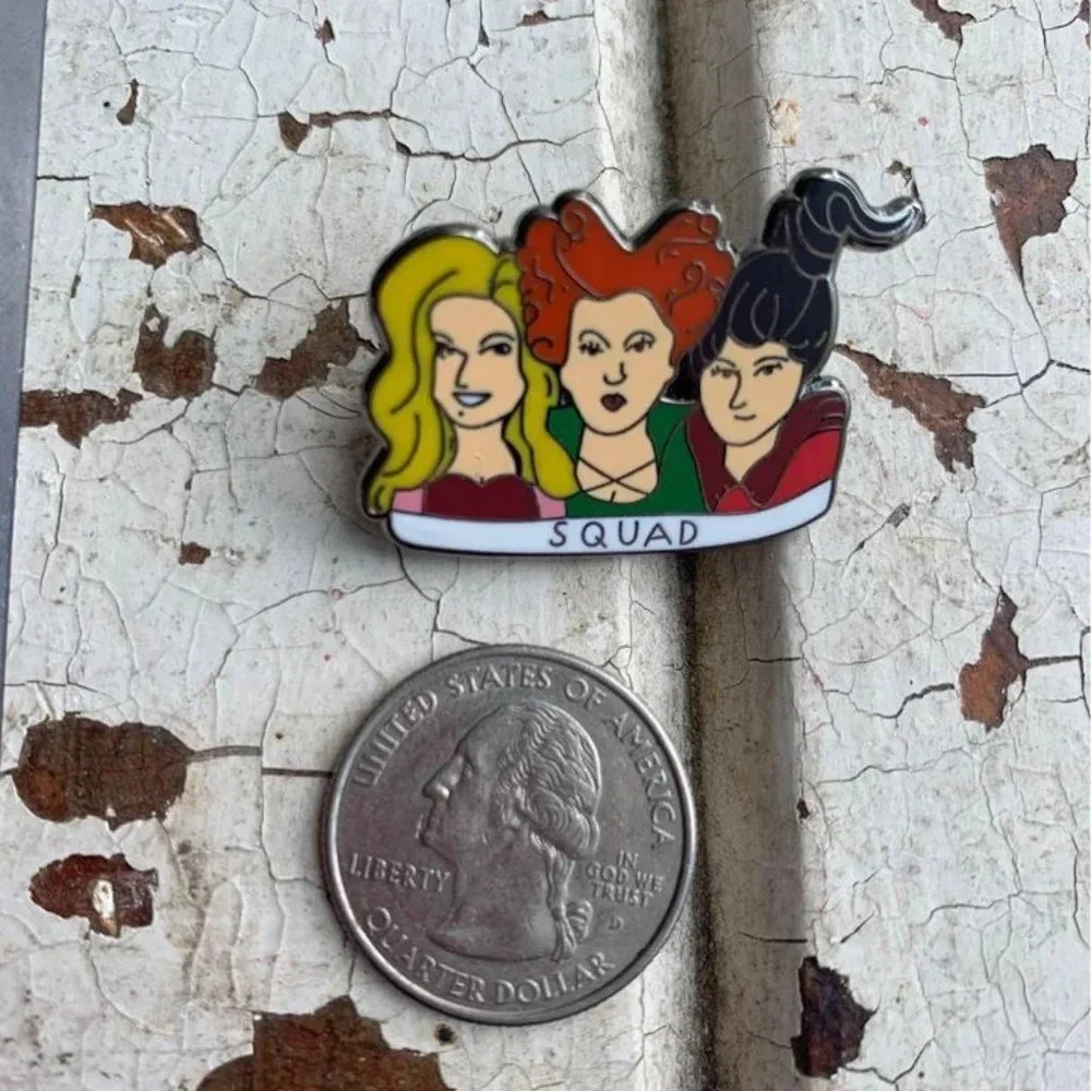 New Hocus Pocus inspired Sanderson Sisters enamel pin 